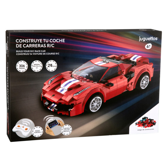 Juguettos Construye Tu Coche De Carreras Radio Control Rojo