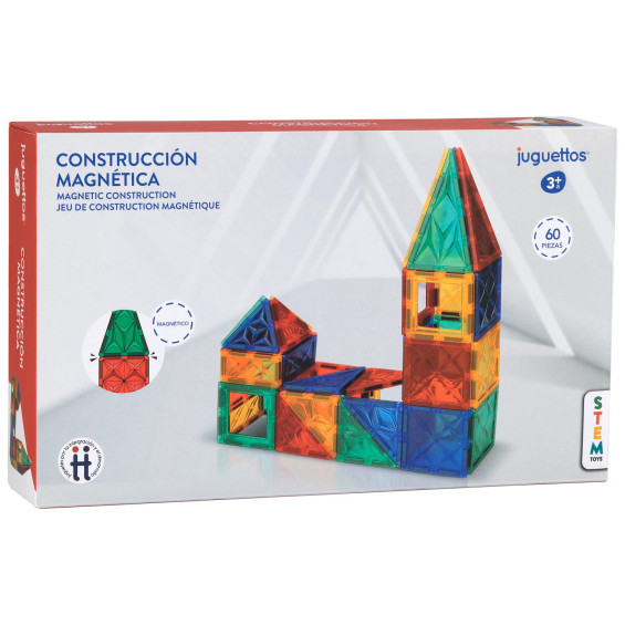 Juguettos Construcción Magnética 60 Piezas
