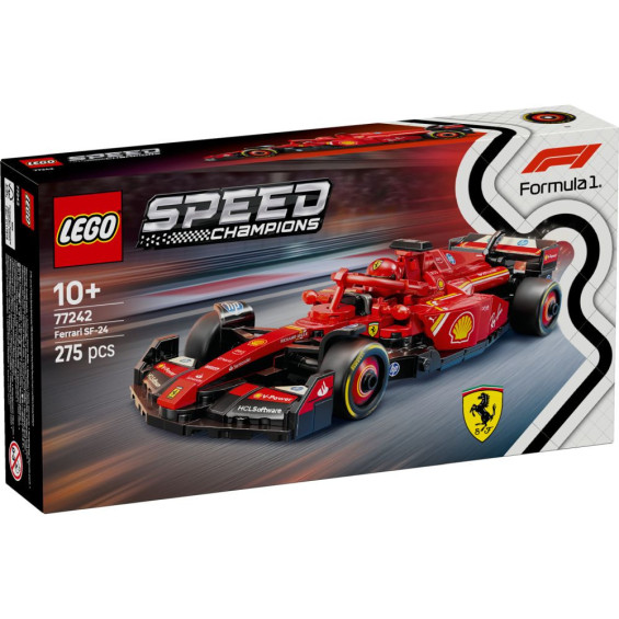 LEGO Speed Champions Coche de Carreras Ferrari SF-24 F1- 77242