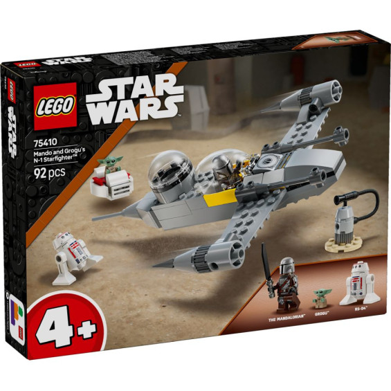 LEGO Star Wars Mandalorian Caza Estelar N-1 de Mando y Grogu - 75410