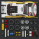 Mattel Brick Shop Conjunto de Construcción del Audi R8 LMS de 2015 de Hot Wheels de 820 Piezas