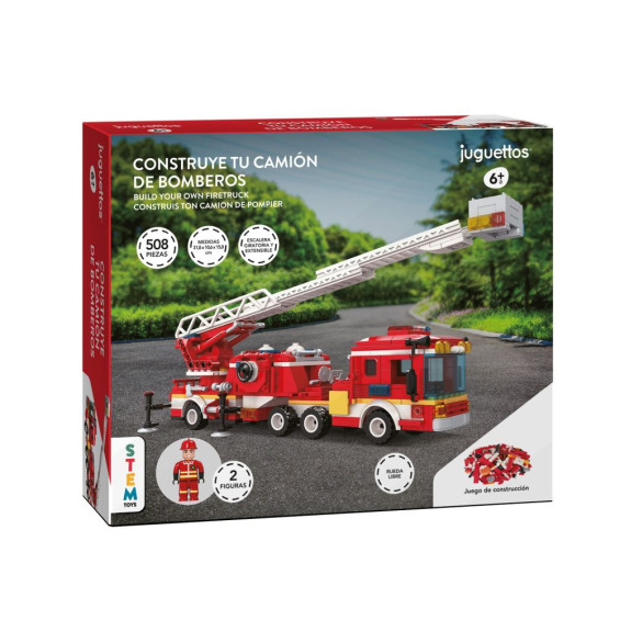 Juguettos Construye tu Camión de Bomberos 551 Piezas