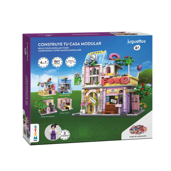 Juguettos Construye tu Casa Modular 866 Piezas
