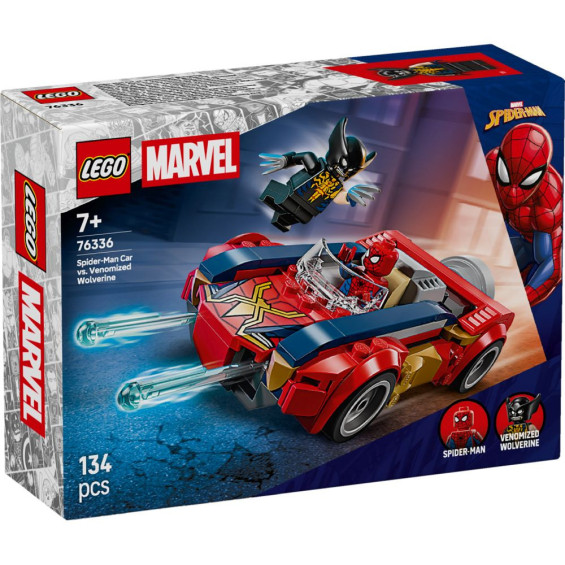 LEGO Súper Héroes Marvel Coche de Spider-Man vs. Lobezno Venomizado - 76336