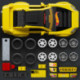 Mattel Brick Shop Hot Wheels Speed Series Juego de Construcción del Honda S2000 del 200 257 Piezas