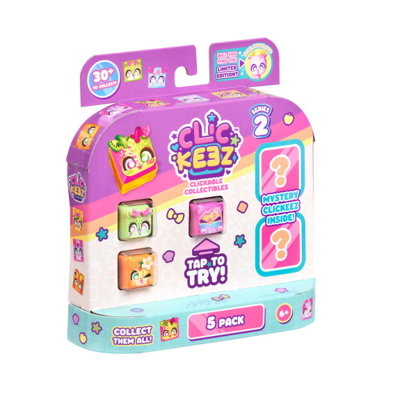 Clickeez Set con 5 Teclas, LLavero y Guía de Colección Varios Modelos