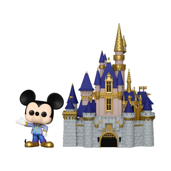 Funko Pop! Town Walt Disney World 50 Aniversario Figura de Vinilo Castillo de Cenicienta y Mickey Mouse