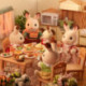 Sylvanian Families Familia Conejo Chocolate