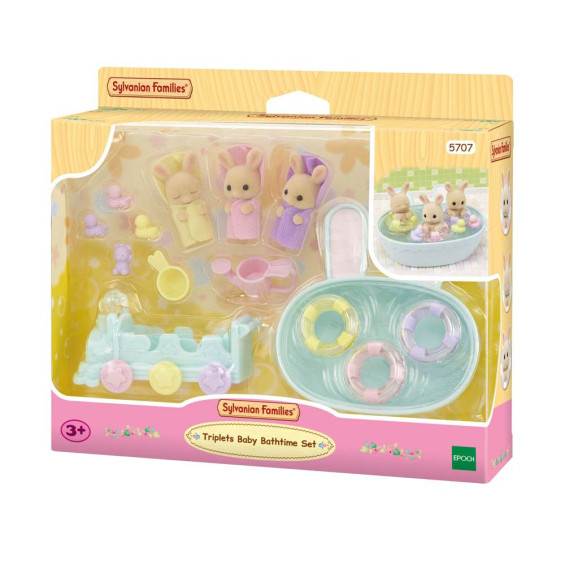 Sylvanian Families la Hora del Baño de los Trillizos