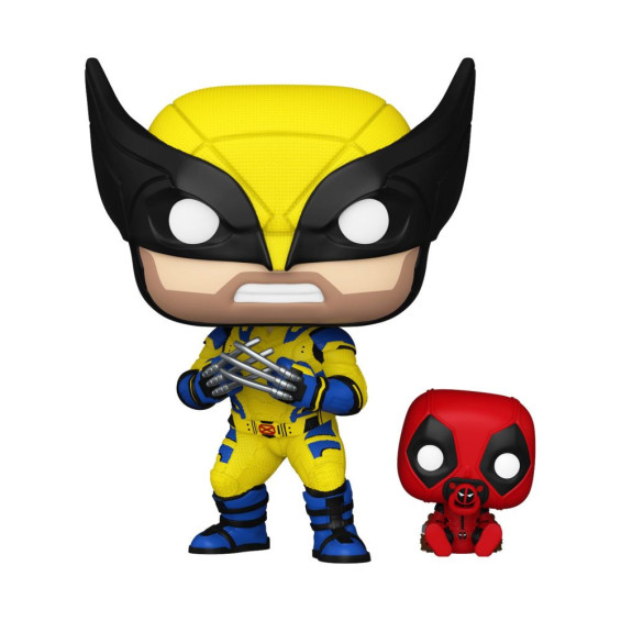 Funko Pop! Marvel Deadpool Wolverine Figura de Vinilo Lobezno con Babypool