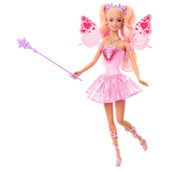 Barbie Color Change Muñeca Hada Rosa de Fantasía con Alas que Cambian de Color