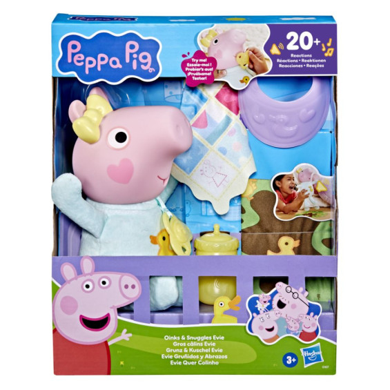 Peppa Pig Evi Gruñidos y Abrazos Muñeca Interactiva