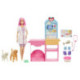 Barbie y su Clínica Veterinaria Muñeca con Pelo Rosa, Muebles de Consulta y Accesorios