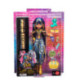 Monster High Muñeca Cleo de Nile con Mascota Hissette y 7 Accesorios