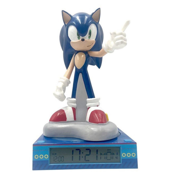 Sonic Lámpara 3D con Despertador y Fecha