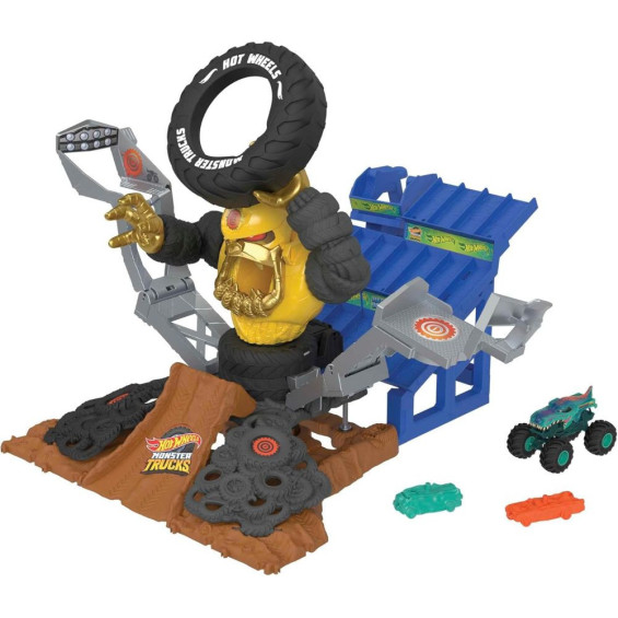 Hot Wheels Monster Trucks Arena Smashers Mega Wrex Vs Crushzilla Takedown