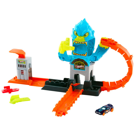 Hot Wheels City Ataque del Gorila Feroz Conjunto y Coche