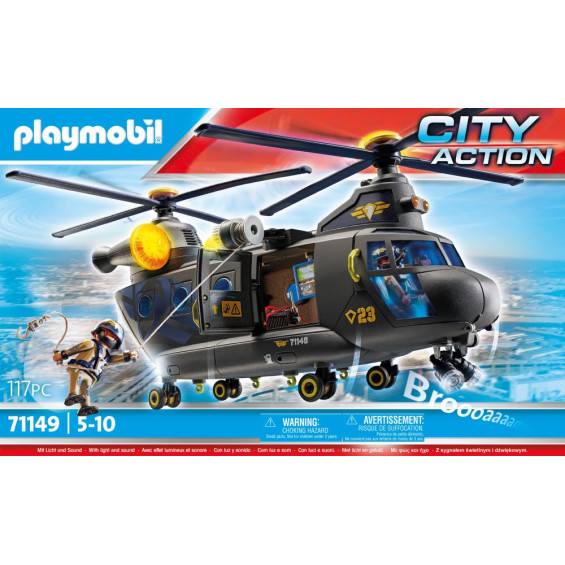 PLAYMOBIL City Action Fuerza Especiales Helicóptero Banana - 71149