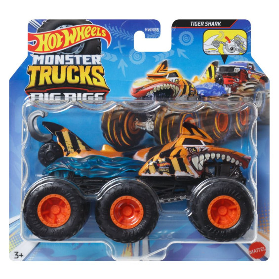 Hot Wheels Monster Trucks Big Rigs Coche de Juguete con Ruedas Grandes Varios Modelos