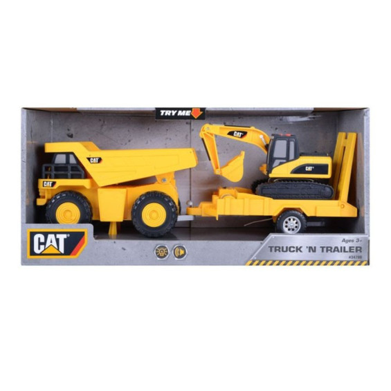 Cat Truck'n Trailer Camión Volquete y Excavadora