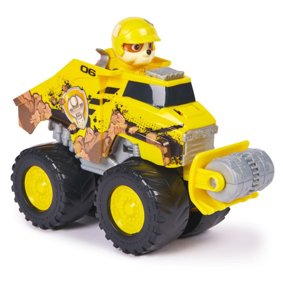 Paw Patrol Camión-Excavadora Rescue Wheels Bulldozer y Figura de Rubble