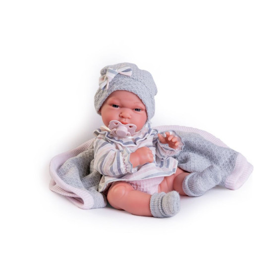 Muñecas Antonio Juan Recién Nacida Baby Toneta con Toquilla de Punto