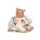 Muñecas Arias Muñeca con Peso Elegance Babyto Marrón Osito con Manta 35 cm