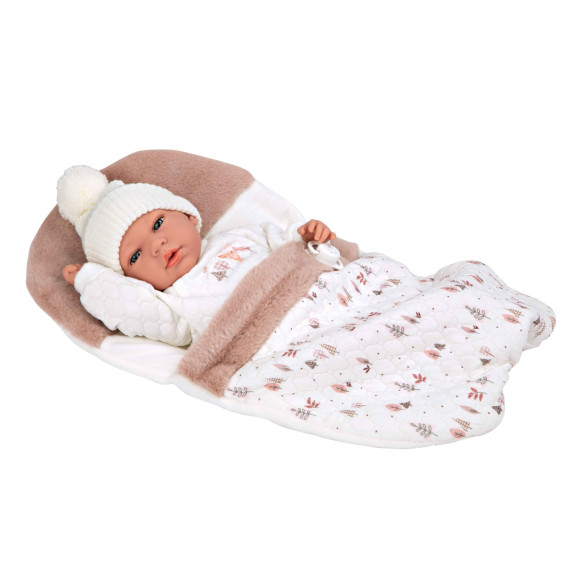 Muñecas Arias Muñeca con Peso Elegance Andie Rosa con Saquito de Dormir 40 cm