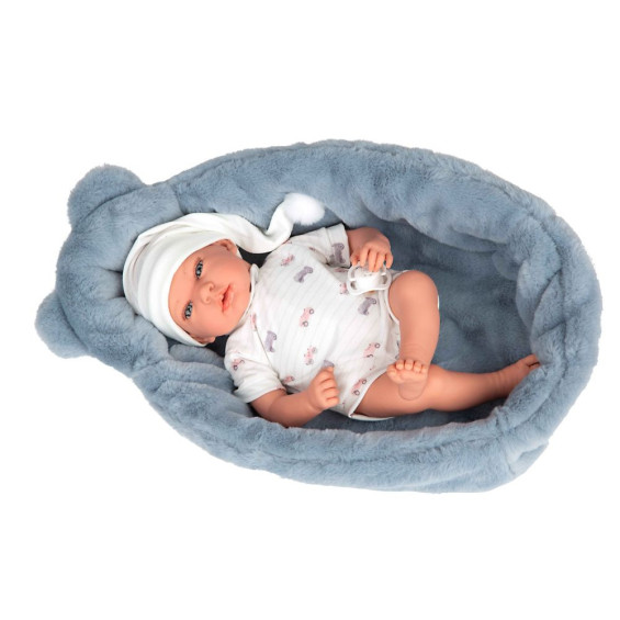 Muñeca Arias Andie Azul con Cuna 40 cm