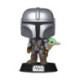 Funko Pop! Star Wars Figura de Vinilo The Mandalorian with Grogu
