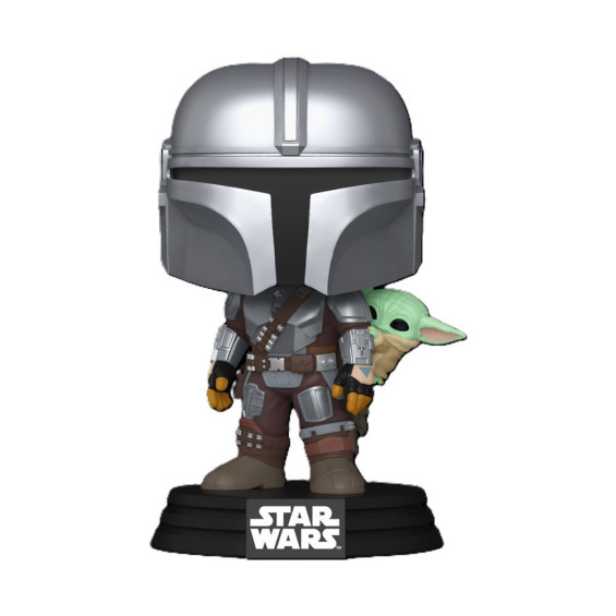Funko Pop! Star Wars Figura de Vinilo The Mandalorian with Grogu