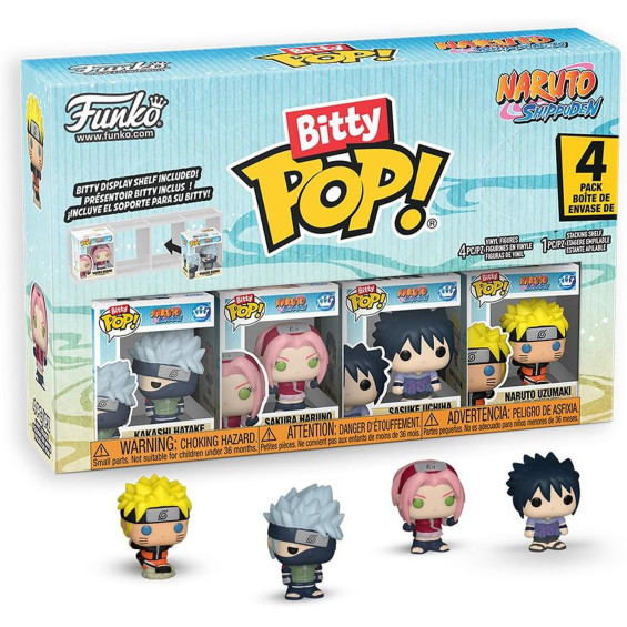 Funko Bitty Pop! Naruto Shippuden Team 7 Pack 4 Figuras de Vinilo Varios Modelos