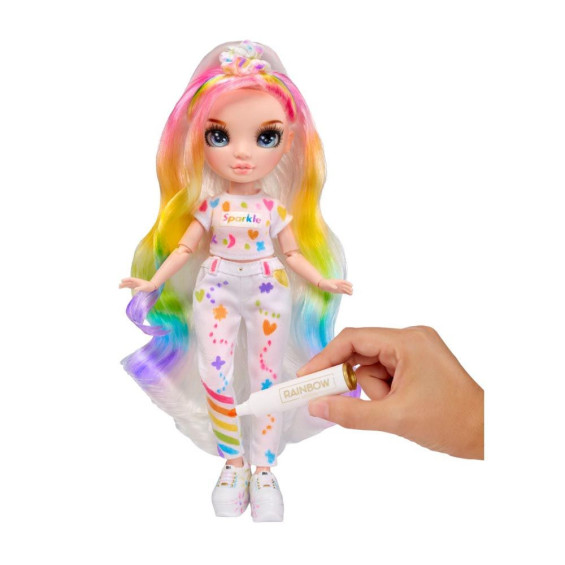 MGA Rainbow High Color & Create Muñeca Ojos Azules