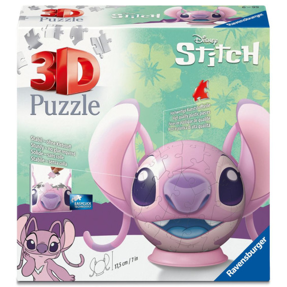 Ravensburger Stitch Puzzle Angel 3D con Orejas