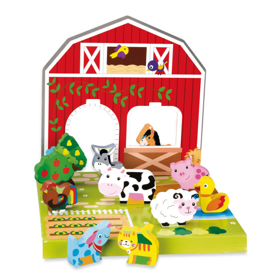 Nenittos Granja de Madera con Animalitos