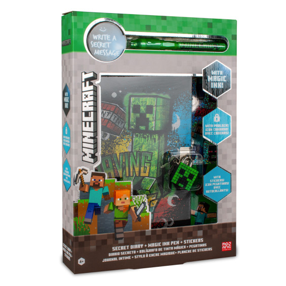Minecraft Diario Secreto con Bolígrafo Mágico