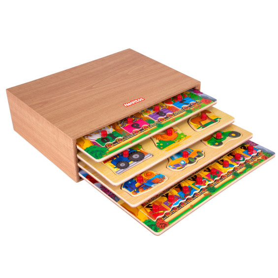 Nenittos Cajón 4 Puzzles de Madera