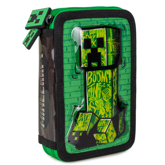 Minecraft Estuche con 2 Cremalleras