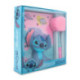 Stitch Cuaderno Squshy con Bolígrafo Pompón