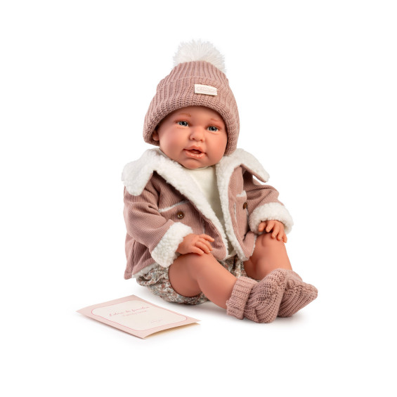 Muñecas Antonio Juan Mi Primer Reborn Daniela con Chaqueta de Borrego