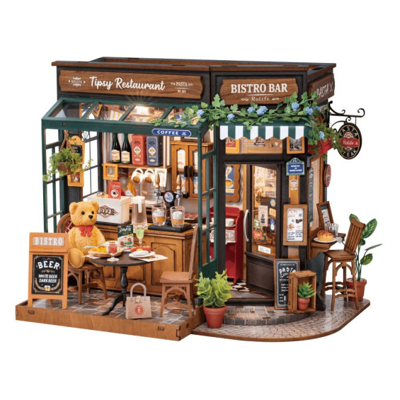 Rolife Tipsy Restaurant Maqueta de Madera