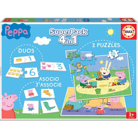 Educa Peppa Pig Super Pack 4 en 1