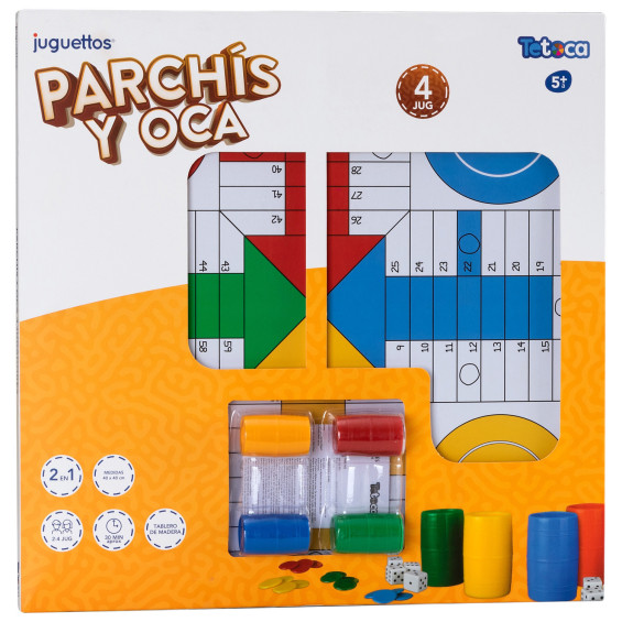 Tetoca Parchís y Oca 4 Jugadores 40 cm