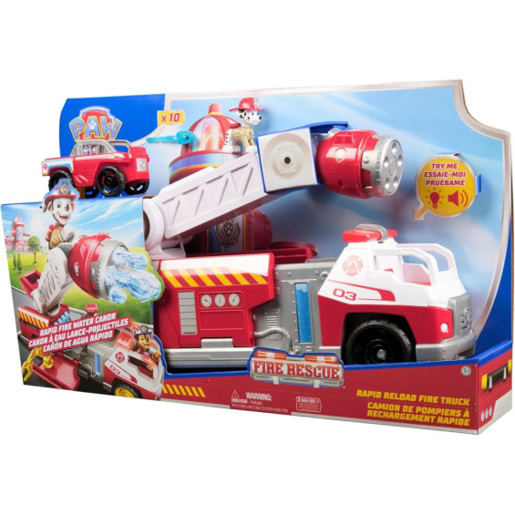 Paw Patrol Fire Rescue Camión de Bomberos con Figura de Marshall