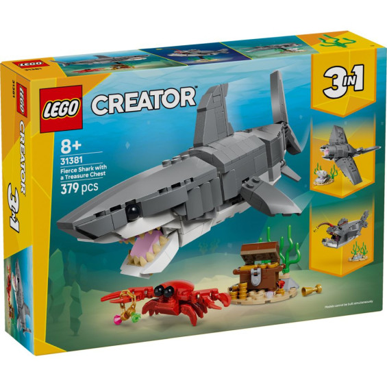 LEGO Creator Feroz Tiburón con Cofre del Tesoro - 31381