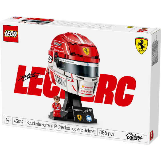 LEGO Editions Fórmula 1 Scuderia Ferrari HP: Casco de Charles Leclerc - 43014