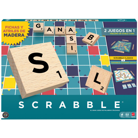 Mattel Games Scrabble Core Wood Juego de Mesa