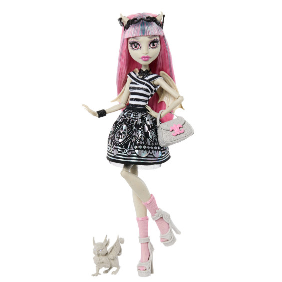 Monster High Muñeca Rochelle Goyle Boo-riginal Creeproduction con Diario, Soporte para la Muñeca y Mascota