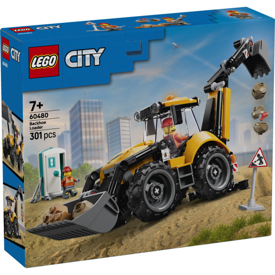 LEGO City Cargadora Retroexcavadora Amarilla - 60480