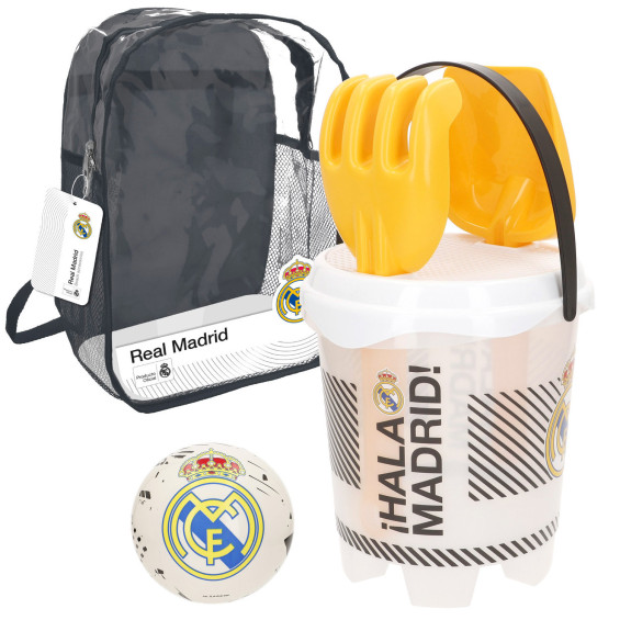 Real Madrid Mochila Set de Playa con Cubo y Accesorios